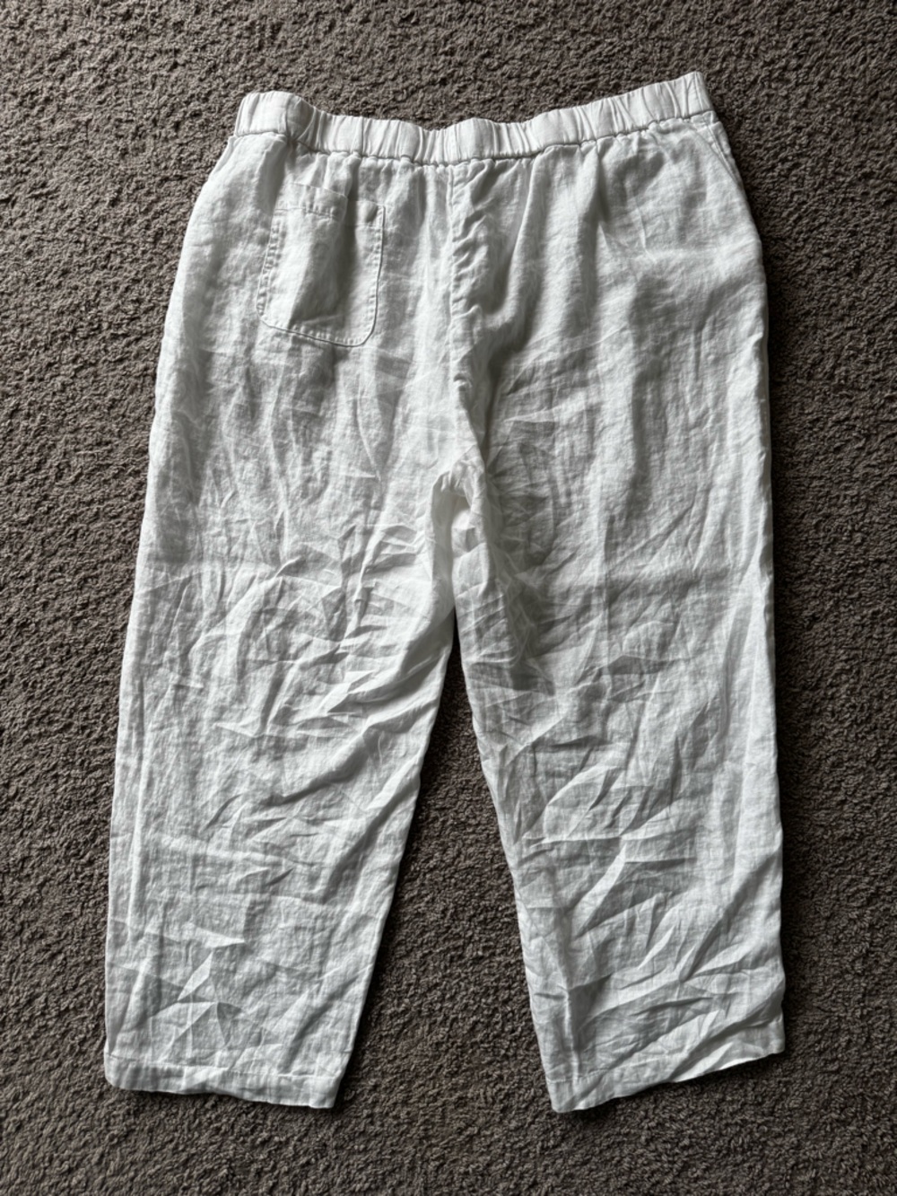 Quince 100% European Linen Pull On Pants White XL Coastal Summer - Picture 5 of 9